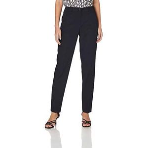 Gerry Weber Damesbroek met plooien broek doek/combi verkorte broek effen kleur licht verkort been, navy, 34