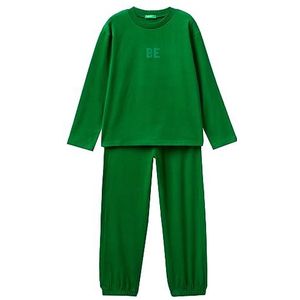 United Colors of Benetton Pig (tricot + pant) 37YW0P04Y pyjamaset, bosgroen 1U3, XS unisex kinderen en jongens, Verde Bosco 1u3, XS