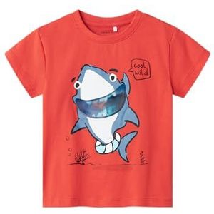 NAME IT Jongens Nmmfish Nreg Ss Top Box, paprika, 92