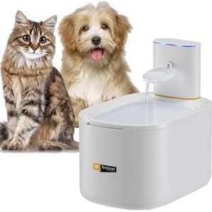 Ferplast Fontein voor katten en kleine honden ASTRA, draadloze kattenwaterfontein, oplaadbare kattenwaterdispenser met bewegingssensor, 3 l, drietrapsfilter, inclusief USB-C