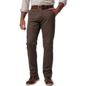 JP 1880 Heren chino regular fit broek, Donker olijf, 42W x 32L