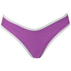 PUMA Swim Women Contour Omkeerbare Brief 1P, Paars/Fluo Yellow, M