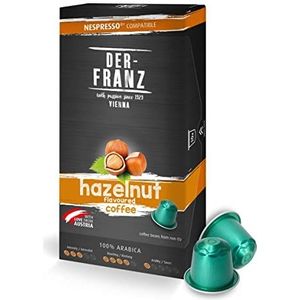 Der-Franz Nespresso-compatibele koffiecapsules, 1 x 10 capsules, hazelnootsmaak