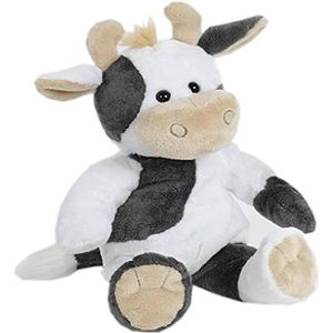 Pluche zittende koe knuffel 35 cm - Boerderijdieren koeien knuffels - Speelgoed voor kinderen