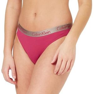 Calvin Klein - Radiant Cotton Bikini Brief - Dames Ondergoed - Zwart - Medium Rise - 95% Katoen, 5% Elastaan - Stretch Katoen Jersey - Maat S, Rode Bud, S