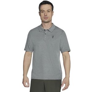 Skechers Heren Off Duty Polo Shirt, donkergrijs, M