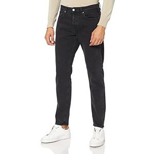 Selected Homme Tapered Fit Jeans voor heren, slim fit 172, zwart denim, 30W x 32L
