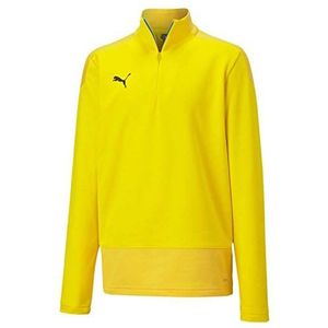 PUMA Kinder teamGOAL 23 Training 1/4 Zip Top Jr Trainingsoberteil, Cyber Yellow-Spectra Yellow, 152