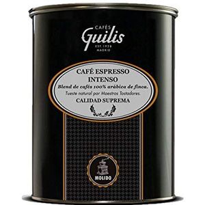CAFES GUILIS DESDE 1928 AMANTES DEL CAFÉ 100% Arabica Gemalen Koffie - Intense Espresso Blend van Opperste Kwaliteit - 1 Kg Blik