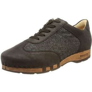 Woody Sam houten schoen voor heren, geolied leer, nero-textiel, grijs, 48 EU