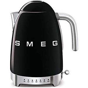 SMEG KLF04BLEU | Elektrisch waterkoker met temperatuurregeling 50’s Style | 1.7L | Kleur: zwart