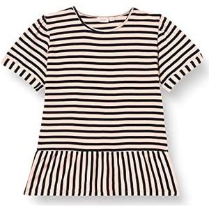 Noa Noa miniature Mini Org Striped Jersey T-shirt voor meisjes, Art Roze, 9 Jaren