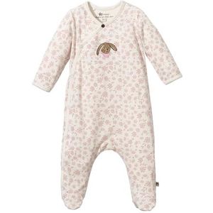 Sterntaler Meisjespyjama met lange mouwen, bloemetjes, haas, Happy baby- en peuterpyjama, zacht roze, 62 cm