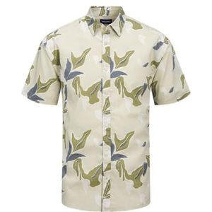 JACK & JONES Jorjoshua Almeria AOP Shirt Ss Mni, Celadon Tint, 116