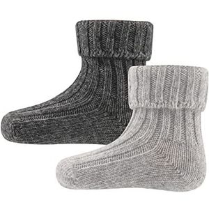 Ewers - Set van 2 - Huissokken - Grijs - Biologisch Katoen - GOTS-gecertificeerd