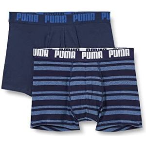 PUMA Heritage boxershorts voor heren, verpakking van 2 stuks, denim, M