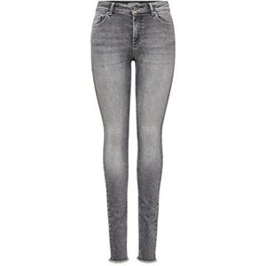 ONLY OnLBlush Mid Ankle Skinny Fit Jeans voor dames, grijs (Grey Denim Grey Denim), XL / 32L