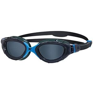 Zoggs Predator Flex Goggle, UV-bescherming zwembril, grijs/blauw/rook tint, regelmatig