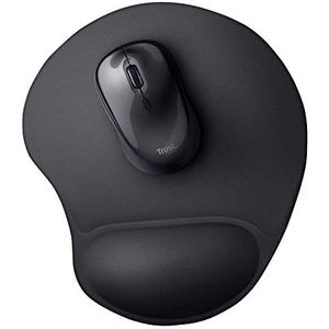 Trust Bigfoot Gel Muismat Mouse Pad met Ergonomische Polssteun, Zwart