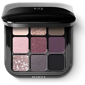 KIKO Milano Glamour Multi Finish Eyeshadow Palette 04 | Palet Met 9 Kleuren Oogschaduw Met Verschillende Finishes