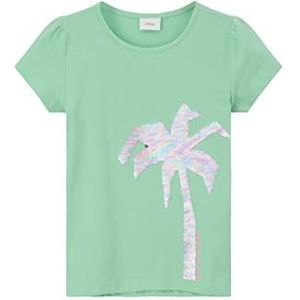 s.Oliver T-shirt voor meisjes met omkeerbare pailletten, groen 7300, 92/98 cm