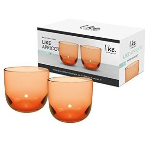 Villeroy & Boch – Like Apricot waterglas set 2dlg., gekleurd glas oranje, inhoud 280ml