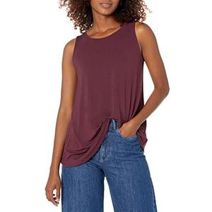 Amazon Essentials Swing Tank voor dames (verkrijgbaar in grote maten), bordeaux, X-Small