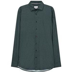 Seidensticker Heren regular fit lange mouwen keperstof overhemd, groen, L/4XL