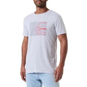 CITROËN O103087-G347 T-shirt Xsara WRC print op de voorkant & achterkant & C3WRC C24S heren lichtgrijs melange maat L, Licht Grijs Melange, L