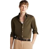 Overhemden - Army Green - Katoen - Met Geborduurd Logo