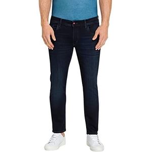 Pioneer Ryan Jeans voor heren, Blauw/Zwart Gebruikte Buffies 6804, 35W x 40L