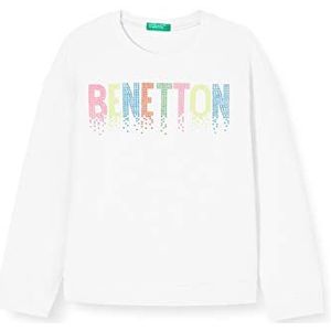United Colors of Benetton Felpa Sport-sweatshirt met capuchon voor meisjes - wit - 104