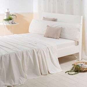 Sancarlos JARETA Beddengoed, geborduurd, crèmekleurig, voor bedden met een breedte van 135 cm