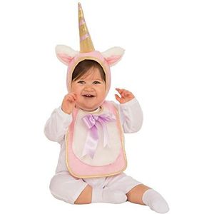 Rubie's Funny Kostuums 510518 slabbetjeskostuum C/hoed, eenhoorn, meerkleurig, 1-2 jaar, Meerkleurig, 1-2 ans