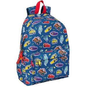Safta Cars Racing Rugzak voor laptops van 35,8 cm (14,1 inch), ideaal voor jongeren van verschillende leeftijden, comfortabel en veelzijdig, kwaliteit en duurzaamheid, 31 x 13 x 43 cm, Donkerblauw, M,