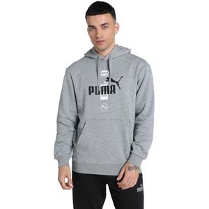 PUMA - POWER GRAPHIC HOODIE - Medium Gray Heather - Hoodie