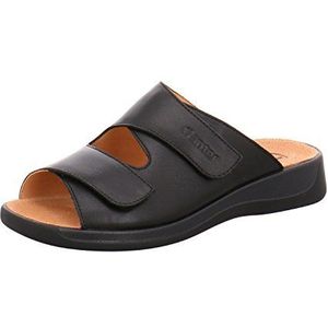 Ganter - Monica - Slippers - Zwart - Natuurlijk - Klittenbandsluiting