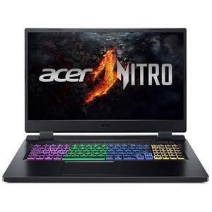 Acer Nitro 5 (AN517-55-770Z) Gaming Laptop | 17, 3"" FHD 144Hz Display | Intel Core i7-12700H | 16 GB RAM | 1 TB SSD | NVIDIA GeForce RTX 4060 | Windows 11 | QWERTZ Toetsenbord | zwart
