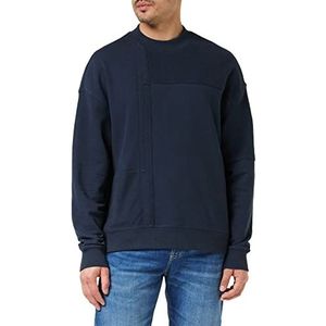 MUSTANG Heren Style Ben Patchwork Cn Pullover, Outer Space 5330, M