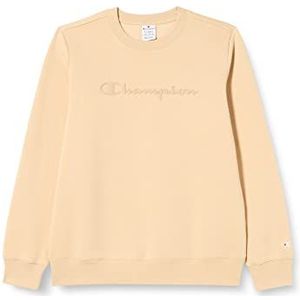 Champion Legacy American Classics Powerblend Fleece Logo Crewneck Sweatshirt voor dames, Taupe, XL