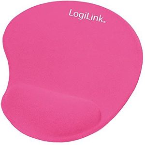 Logilink ID0027P Muismat met siliconen gel handsteun, roze