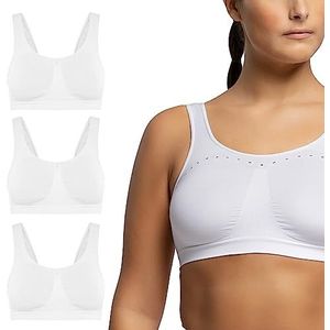 Verpakking met 3 vuurschalen, comfortabele afmetingen, van microvezel, wit, Wit, L grote maten