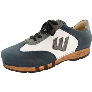 Woody Heren Niki houten schoen, blauw grijs, 41 EU, blauw, grijs, 41 EU