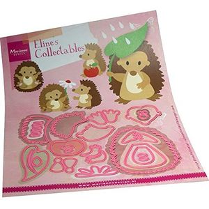 Marianne Design Collectables, Eline's Happy Hedgehog, ingewikkelde ontwerpen en reliëfdetails voor papierambachten, roze, One Size