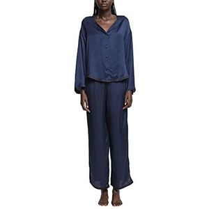 ESPRIT Bodywear dames Satin Colour Block CVE pyjama pyjamaset, inkt, 44