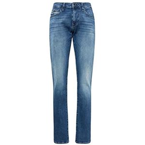 Mavi Marcus Slim Straight Jeans voor heren, slim fit, rechte pijpen, Donker vintage ultra bewegen, 33W x 38L