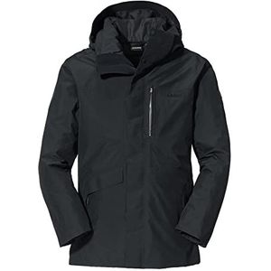 Schöffel Warschau 3-in-1 parka voor heren, wind- en waterdicht, parka van Gore-Tex met gewatteerde, uitneembare binnenjas