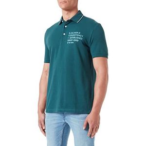 s.Oliver Poloshirt voor heren, korte mouwen, groen, maat L, groen, L