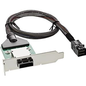 InLine 27656A SAS HD low profile PCI slotplaat met kabel, ext. SFF-8088 op int. SFF-8643, 0,5m
