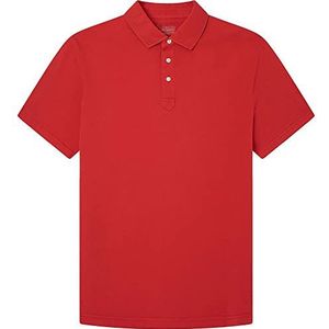 Hackett London Heren GMD Jersey Ss Polo Shirt, Vermilion, L